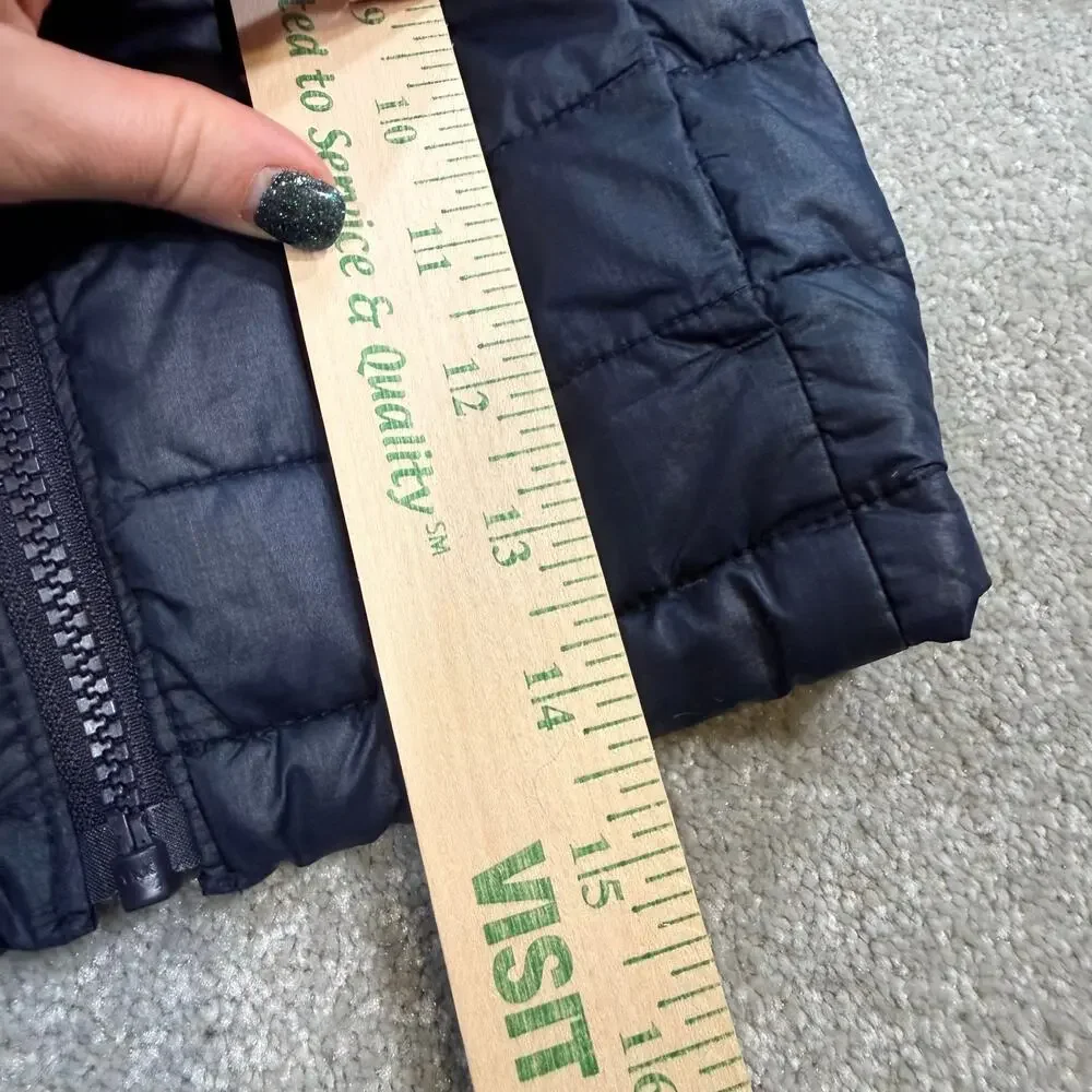 Primary Toddler Sz 2T Lightweight Water Repellent Puffer Jacket Navy‎ Blue Hood